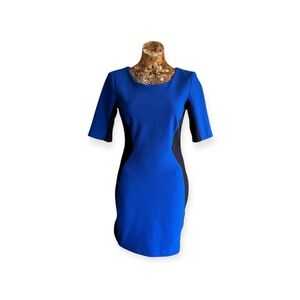 Bisou Bisou dress blue black fitted dress Size 8 medium